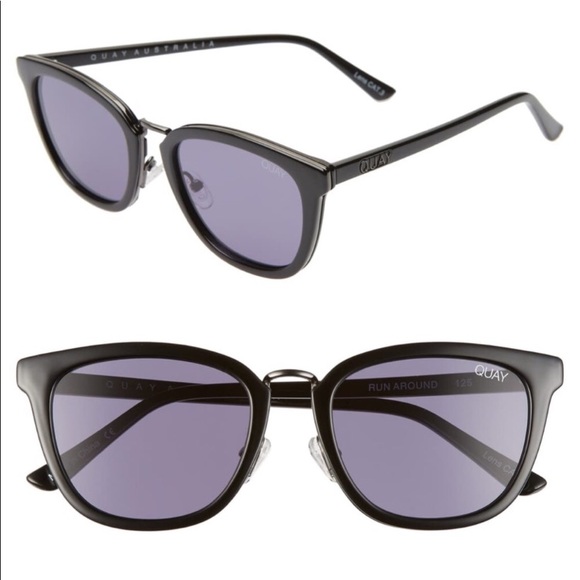 Quay Run Around Black Smoke Sunglasses - Picture 4 of 5